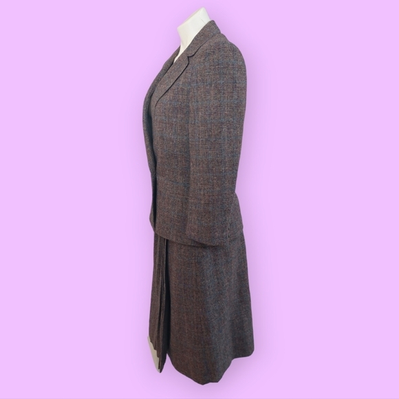 Allen Bernard Vintage Skirt Suit Women's Sz 12 100% Wool Fits Small - Picture 4 of 13
